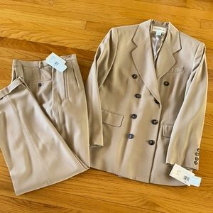 Evan Piccone suit, dble breasted. Pants cuffed.